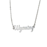 Fan Frenzy Gifts Wyoming Cowboys Licensed Wyoming Script Necklace